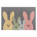 Deurmat Bunny Family polyamide - Meerkleurig