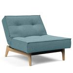 Fauteuil Splitback Eik geweven stof - Stof Mixed Dance: Light Blue - Lichte eikenhouten