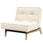 Fauteuil Splitback Eik Tissu - Tissu Bouclè: Off White - Chêne clair