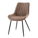 Chaises capitonnées Midge (lot de 2) Marron clair - Lot de 2