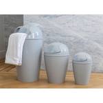 Poubelle de salle de bain Del Polypropylène - Gris clair - Capacité : 30 L