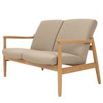 Sofa Froid (2-Sitzer) Webstoff - Webstoff Baca: Beige - Eiche Hell