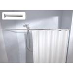 Douchegordijnstang Urcay aluminium - chroomkleurig - Breedte: 220 cm