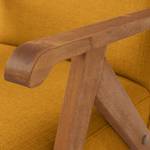 Fauteuil Monklet Tissu - Tissu Ekta: Jaune moutarde - Hêtre clair