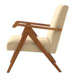 Fauteuil Monklet geweven stof - Geweven stof Ekta: Beige - Lichte beukenhout