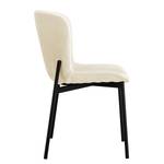 Chaises capitonnées Mouzon N - Lot de 2 Velours Walli: Crème