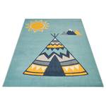 Tapis enfant Young Wilderness Polypropylène - Bleu clair