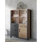 Highboard Velleron sparrenhouten look/mat zwart - Sparren decor