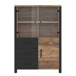 Highboard Velleron sparrenhouten look/mat zwart - Sparren decor