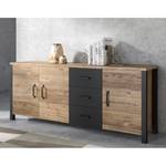 Dressoir Velleron II sparrenhouten look/mat zwart - Sparren decor