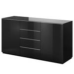 Sideboard Habas II Glas - Schwarz