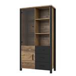 Kast Velleron sparrenhouten look/mat zwart - Sparren decor