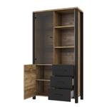 Kast Velleron sparrenhouten look/mat zwart - Sparren decor