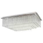 LED-plafondlamp Euphoria III kristalglas/staal - 19 lichtbronnen