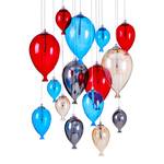 kroonluchter Balloon transparant glas/staal - 15 lichtbronnen