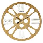 Horloge murale WT 1612 Bois - Marron clair / Blanc