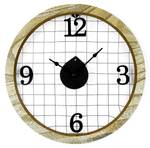 Horloge murale Lascelle Bois - Marron clair / Noir