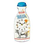 Wandklok Milch wit/blauw