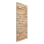 Magneetbord Asian Stonewall staal/speciale vinylfolie - bruin - 37 x 78 cm