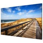 Magnettafel - Dünenweg auf Sylt Stahl / Vinyl-Spezialfolie - Blau / Braun - 90 x 60 cm