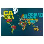 Magneetbord Letterwereld staal/speciale vinylfolie - meerdere kleuren - 90 x 60 cm