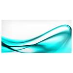 Tableau magnétique Turquoise Design Acier / Film vinyle - Turquoise / Blanc