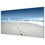 Magneetbord Sporen in het Sand staal/speciale vinylfolie - blauw/wit - 78 x 37 cm