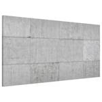 Magnettafel Beton Ziegeloptik Stahl / Vinyl-Spezialfolie - Grau - 78 x 37 cm