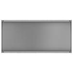 Magnettafel Beton Ziegeloptik Stahl / Vinyl-Spezialfolie - Grau - 78 x 37 cm