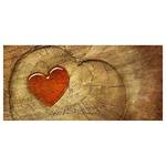 Magneetbord Natural Love staal/speciale vinylfolie - rood/bruin - 78 x 37 cm