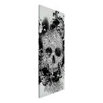 Tableau magnétique Skull Acier / Film vinyle - Noir / Blanc