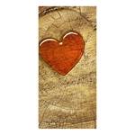 Magneetbord Natural Love staal/speciale vinylfolie - rood/bruin - 37 x 78 cm