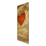 Magneetbord Natural Love staal/speciale vinylfolie - rood/bruin - 37 x 78 cm