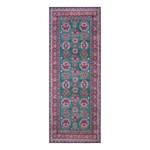 Tapis Aren Kazak Polyester - Vert / Rouge