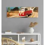 Wandbild VW Camper Rot