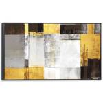 Leinwandbild Goldene Quadrate Leinwand - Gold