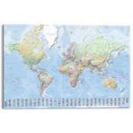 Wandbild Weltkarte Englisch Fahnen