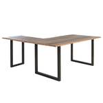 Bureau d’angle Domme Acacia massif / Fer - Acacia / Anthracite