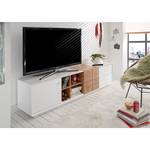 Tv-meubel Crecora wit/eikenhouten look