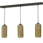 Hanglamp Quinto I rookglas/staal - 3 lichtbronnen