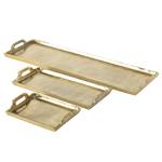 Tablett Cooper (3-teilig) Aluminium - Gold