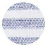 Rideau Natural Stripe Polyester / Lin - Bleu marine