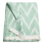 Plaid Zig Zag Coton / Polyacrylique - Menthe