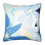 Housse de coussin Floral Polyester - Bleu