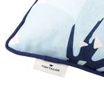 Housse de coussin Floral Polyester - Bleu