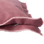 Kussensloop Washed Fringes katoen/polyester - Oud pink