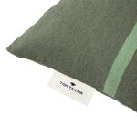 Housse de coussin Tape Tissu mélangé - Vert olive