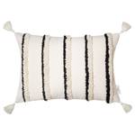 Housse de coussin Fluffy Stripe Polyester /  Coton - Naturel