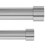 Gordijnroede Cappa I (2 rails) staal - nikkelkleurig - Breedte: 172 cm