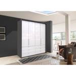 Vouwdeurkast Loft II Havanna / Wit glas - 200 x 216 cm